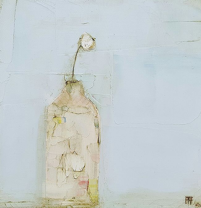 Eithne  Roberts - White flower bottle